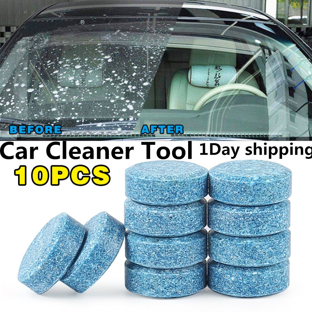 Car Wiper Glass Cleaning Washer Car Windshield Cleaner Tool Window Glass Cleaner Car Accessories 1PCS=4L Water: 10PC