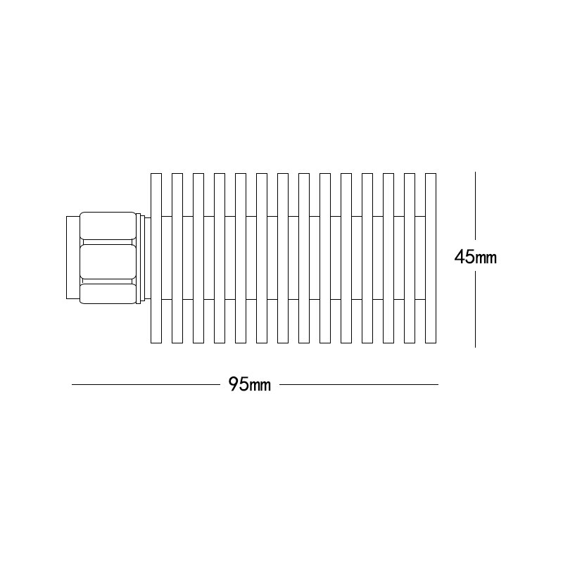 50W N macho conector de rf tonto carga de carga terminación 50 ohm DC to3 GHz 6GHz