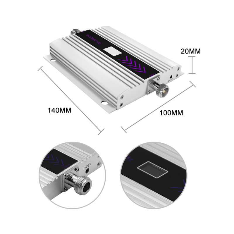 3G Signal Booster Repeater 2100MHz - 60dB Gain LCD WCDMA Mobile Signal Amplifier for Home & Office