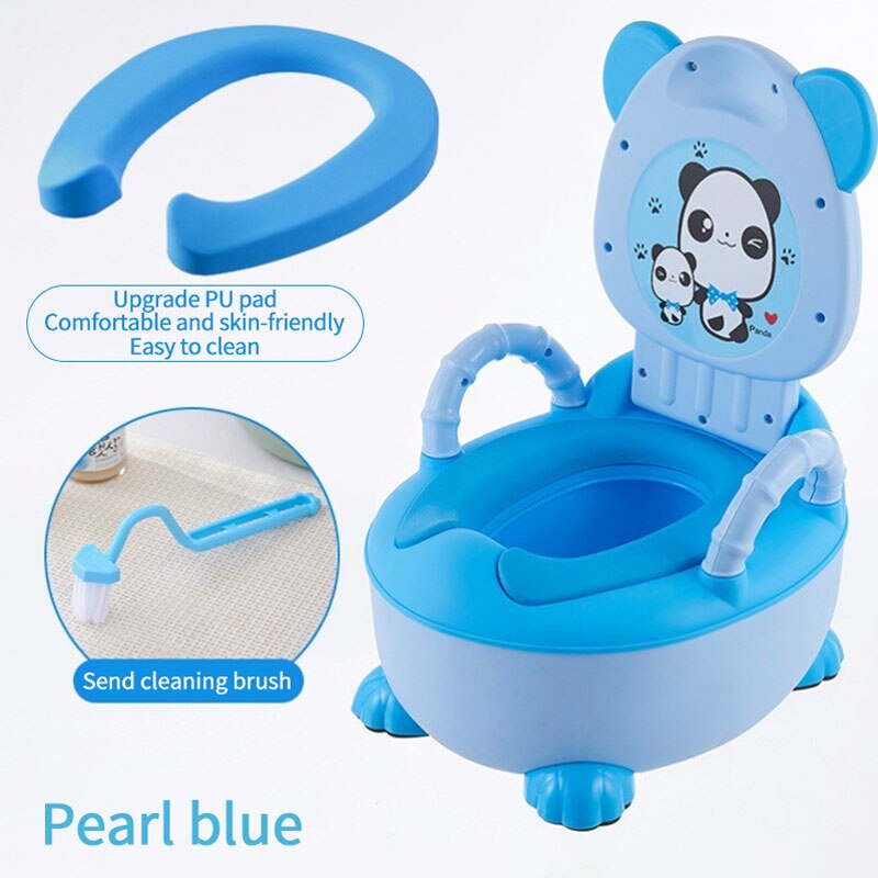 0-6 Years Old Children's Pot Soft Baby Potty Plastic Chair Comfortable Portable Folding Pot For Children Potty Girl Boy 2022: Blue Pu
