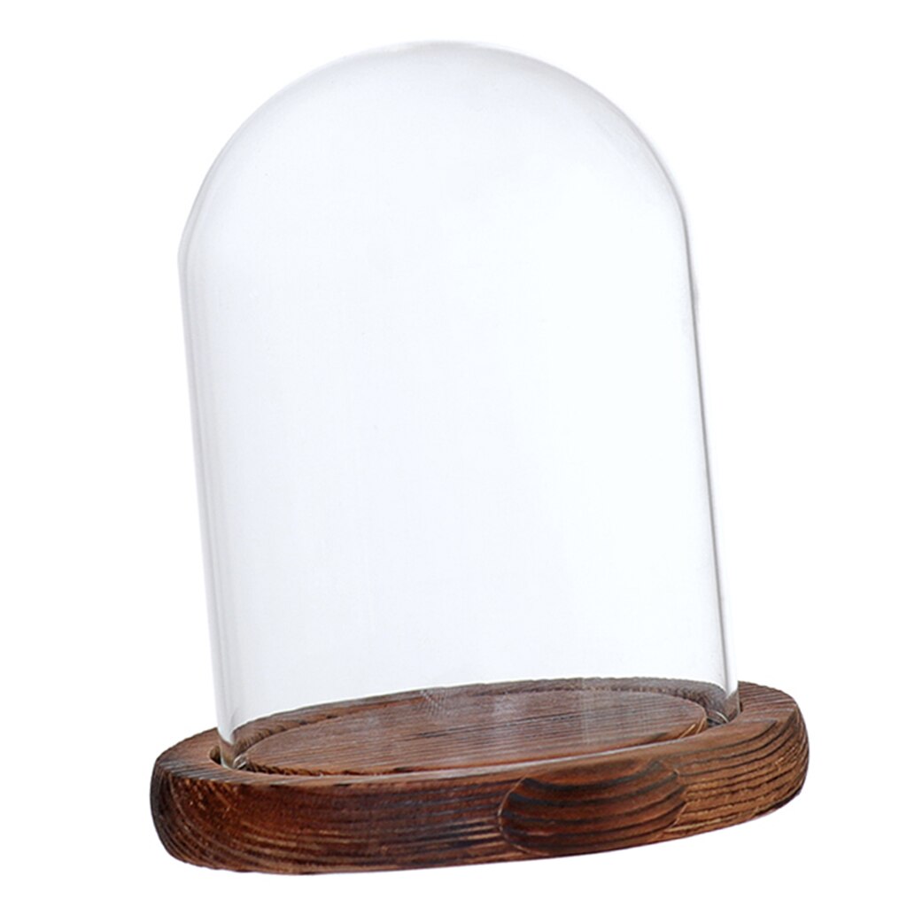 Klart glas lock landskap vas terrarium behållare blomhållare kupol för jul bröllop heminredning: Brun b