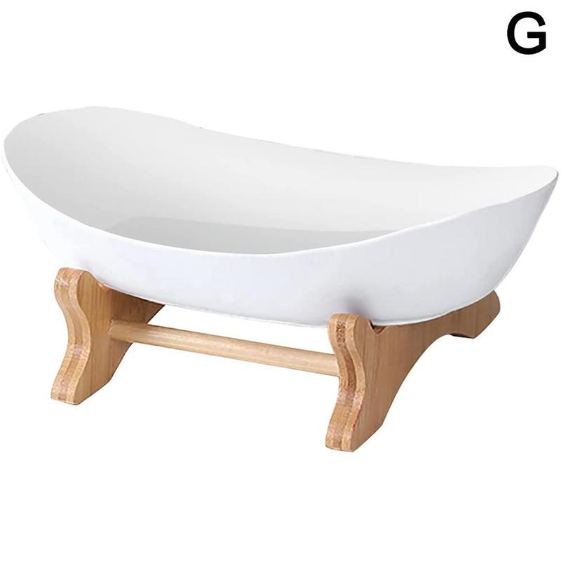 Bowl Food Fruit Plates Set Tableware Table Plates For Serving Plates Dinnerware Wooden Partitioned Dish Snack Candy Cake Stand: G