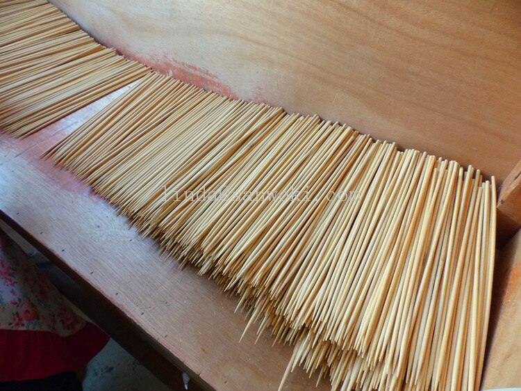 200pcs 6mm*60cm Candied fruit Sticks barbecue skewers Kebab Skewers Potato tower sticks for BBQ Candy floss Bamboo sticks