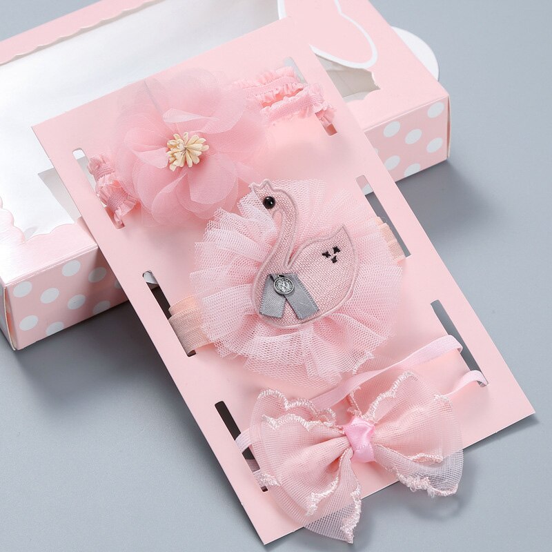 3 st/set spetsbågar baby pannband krona blomma baby flickor hårband spädbarn barn hårband turban baby hårtillbehör: Stil 16 no box