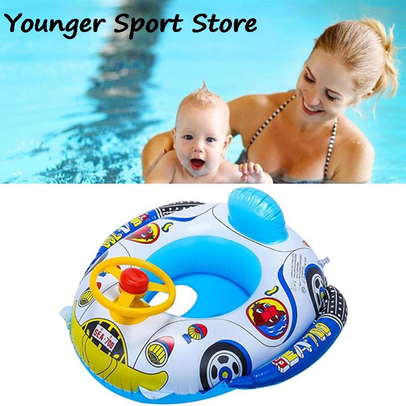 Zwemmen Baby Accessoires Baby Zwemmen Ring Met Stuurwiel Veiligheid Babyzitje Float Cirkel Opblaasbare Baden Accesorios