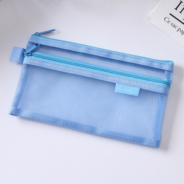 Eenvoudige Transparante Tpu Lederen Koreaanse Ins Potlood Tas Zakjes Briefpapier Organisator Etui Pencilcase School Pen Case: C