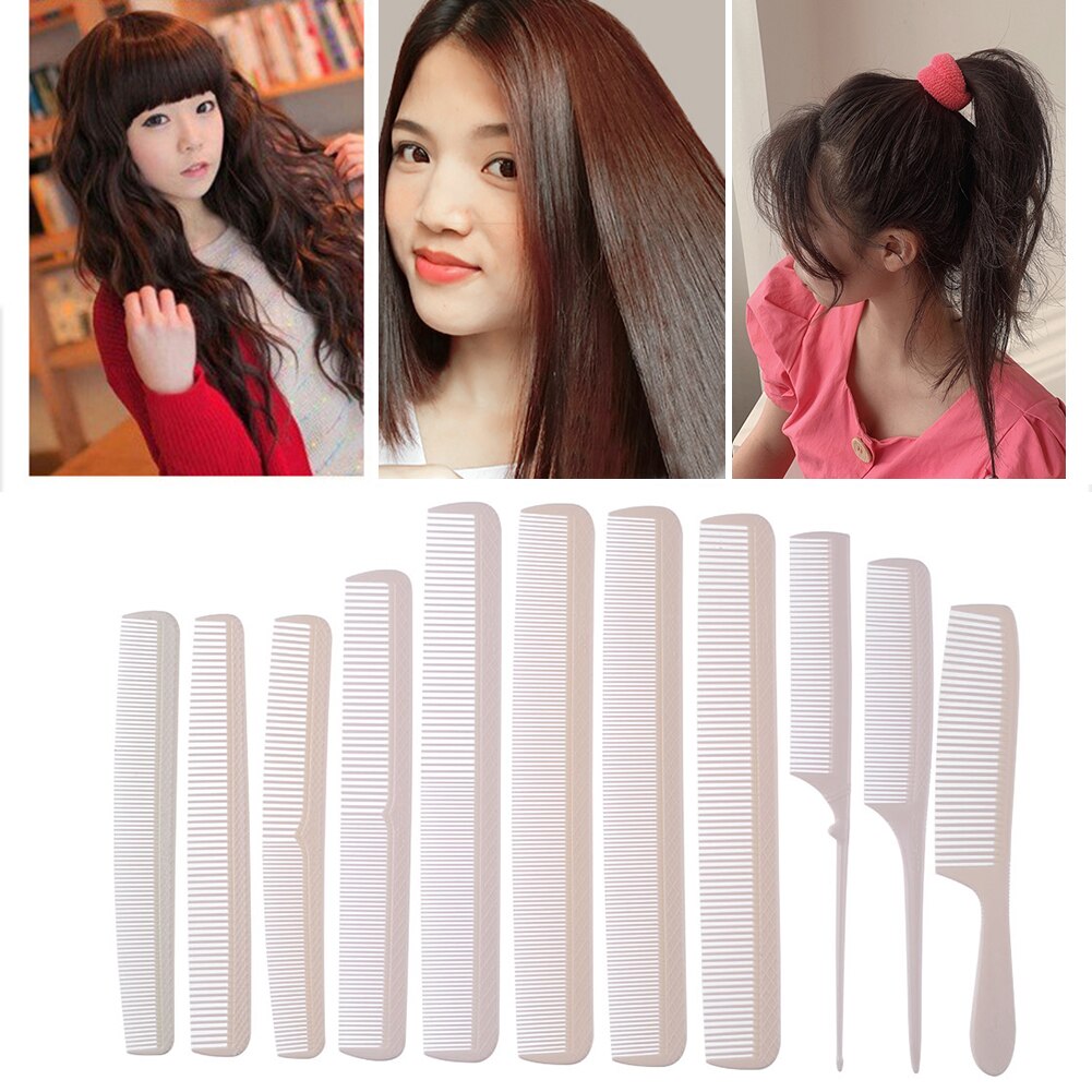 10 pièces antistatique peignes de coiffure emmêlés brosses à cheveux droites queue de cheval peigne filles queue de cheval peigne Pro Salon outil de coiffure