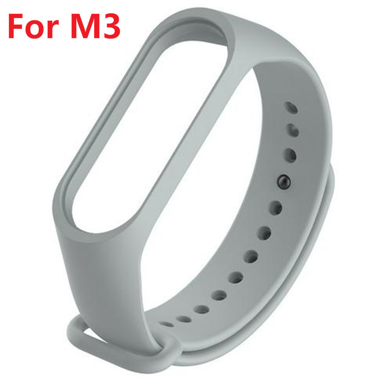 Correa de reloj para Xiaomi Mi Band 3, correa de reloj inteligente resistente al agua, correa de muñeca para Fitness, correa de muñeca de silicona de repuesto: gray