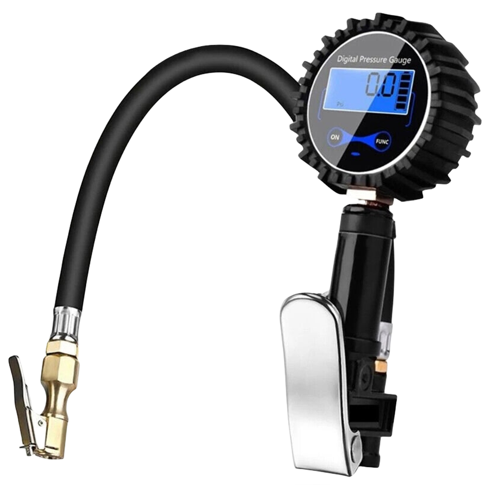 Digital Tire Pressure Inflator Gauge Aluminum Alloy Tire Pressure Gauge High Precision Digital Air Compressor for SUV Truck Bike