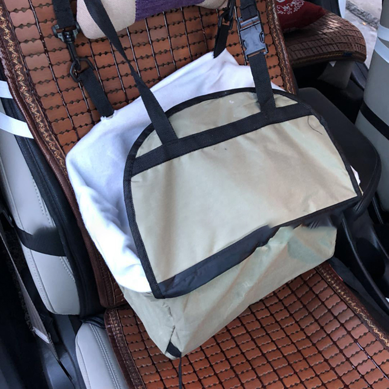Bærbar Hundebilsete - Sammenleggbar, Sikker, Transportkurv til Små Hunder