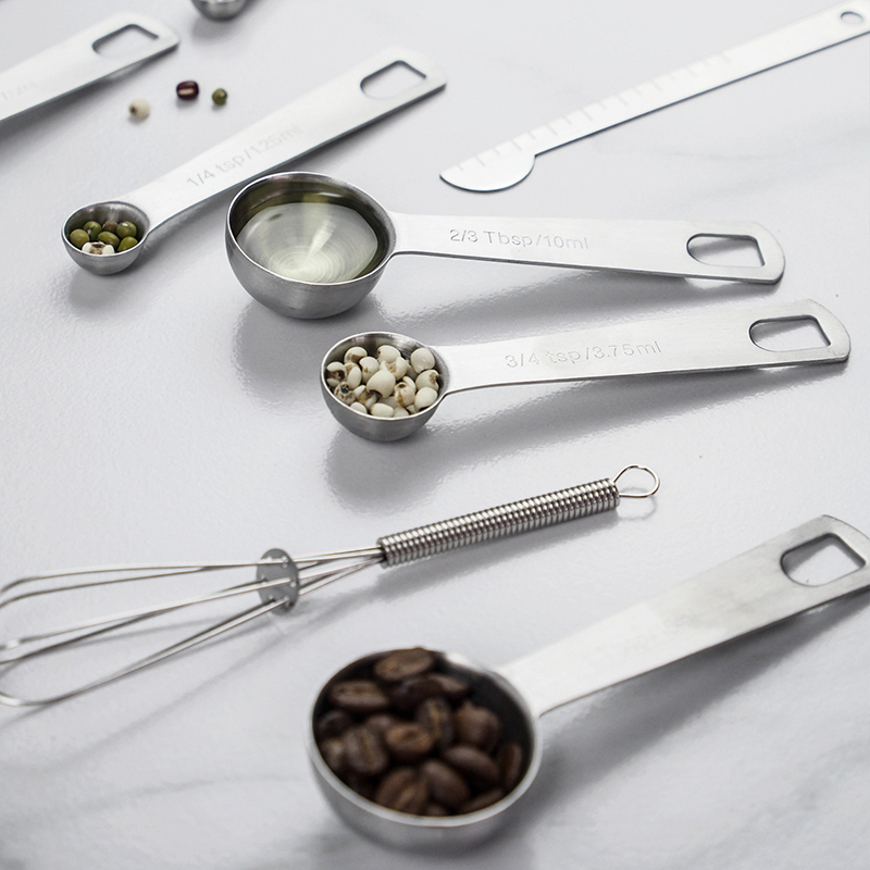 Ensemble de cuillères-mesure en acier inoxydable, ustensiles de mesure lourds pour la cuisine et la cuisson à la maison, pour faire des gâteaux