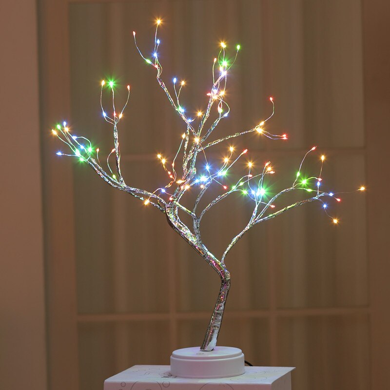 THE FAIRY LIGHT SPIRIT TREE SPARKLY TREES LED Night Light Mini Christmas Tree Copper Wire Garland Lamp Fairy Lights Lamp: 03