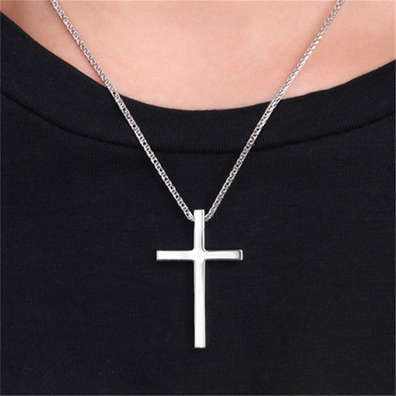 Trendy 925 Sterling Zilveren Ketting Voor Mannen Sieraden Vrouwelijke Classic Cross Hanger Kettingen Mannelijke Choker Bijou Lady Kettingen