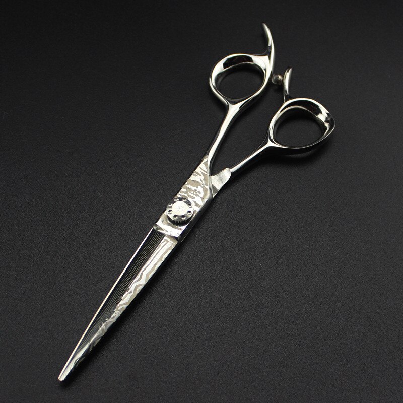 Damascus steel 6 '' cut hair scissors hair cutting barber makas haircut thinning shears set hairdressing scissors: cutting