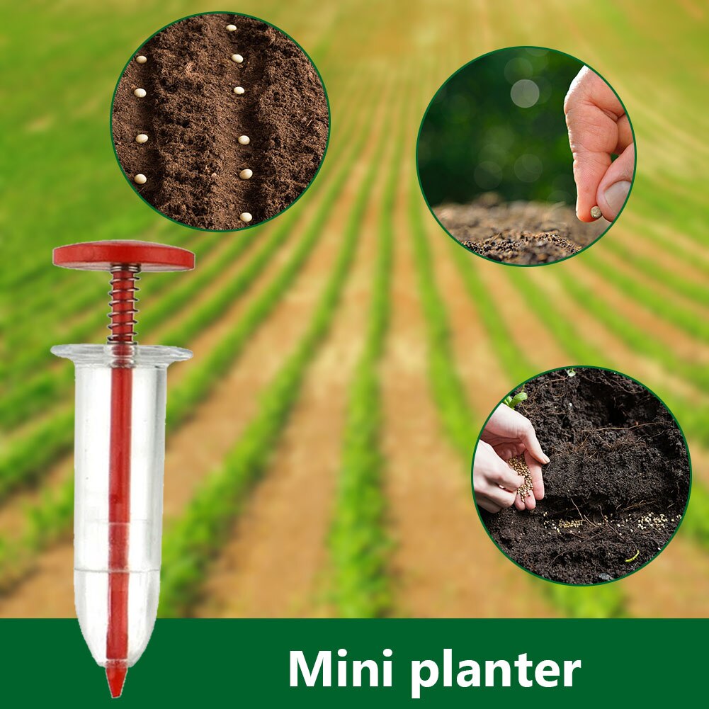 Mini distributeur de graines de semis, 2 pièces, seringue, semoir de graines de jardin, outils de semis manuels, Pot de fleurs, lit de fleurs, jardinage