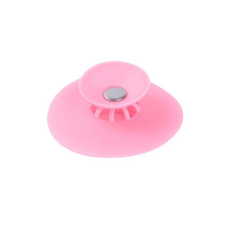 Tapón de drenaje multifunción, ideas sencillas contra el mal olor, cubierta de drenaje de suelo, tapón para bañera: Rosa