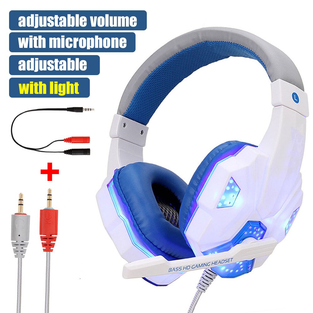 G2000 G9000 Gaming Headsets Big Headphones with Light Mic Stereo Earphones Deep Bass for PC Computer Gamer Laptop PS4 X-BOX