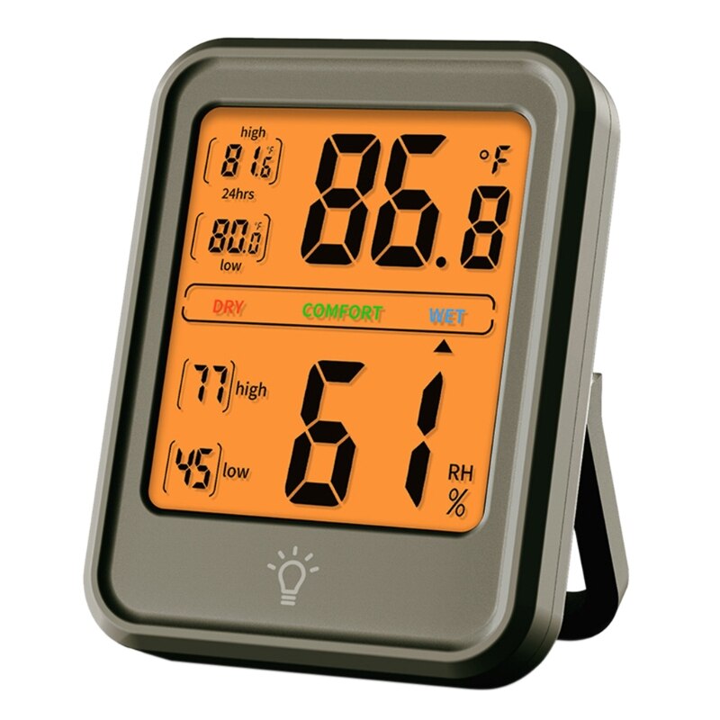 Indoor Outdoor Thermometer Hygrometer ℃/℉ Max/Min Temperature Humidity Monitor K9FA: Coffee