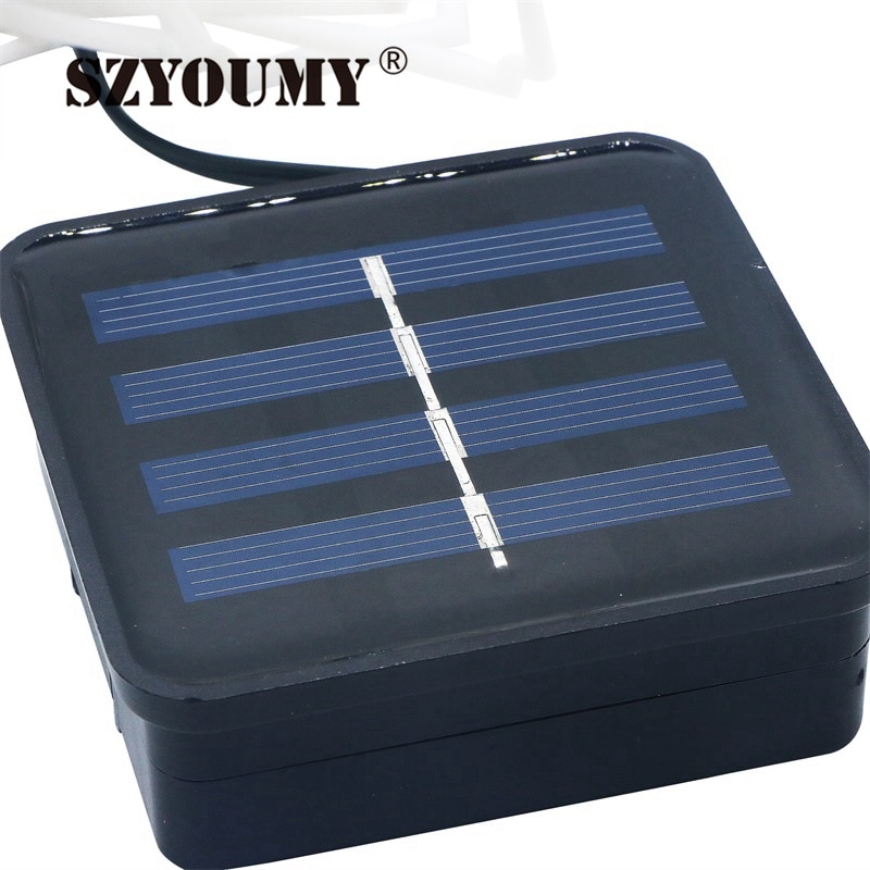 Guirnalda de luces led solares colgantes de colores para jardín de szyoumy 4.8m 6m 20 30 para decoración navideña.