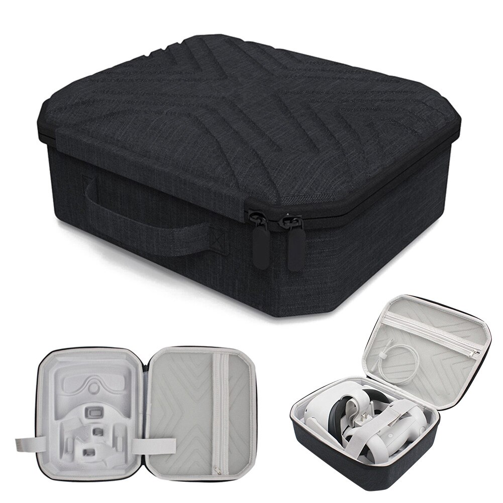 Disco vr gaming headset de armazenamento ao ar livre portátil caso transporte realidade virtual viagem à prova choque dustproof para oculus quest 2