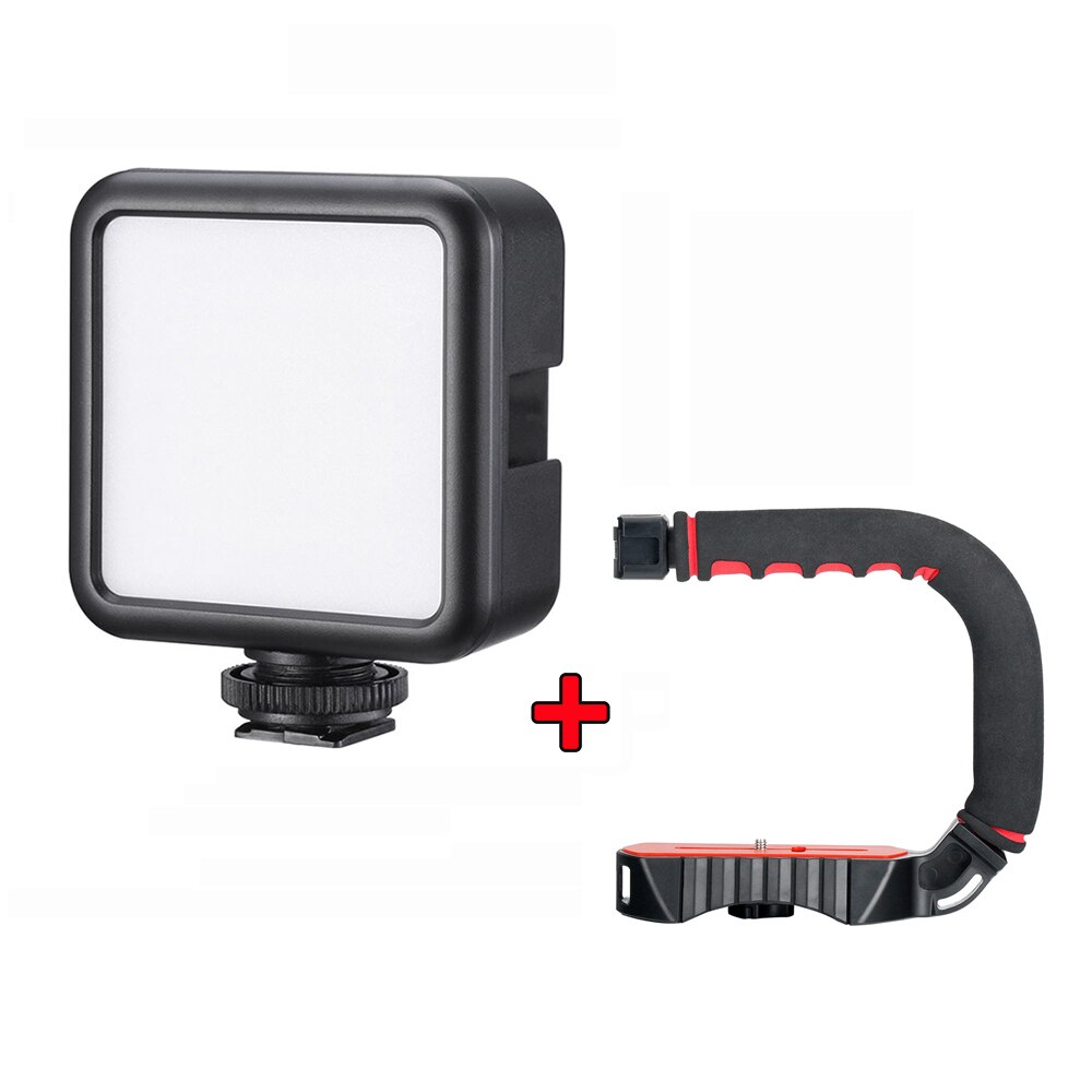 Ulanzi VL49 6W Mini LED Video Licht Gebaut-in 2000mAh Batterie 5500K Fotografische Beleuchtung für Canon nikon Sony DSLR Kamera: with U Shape Bracket