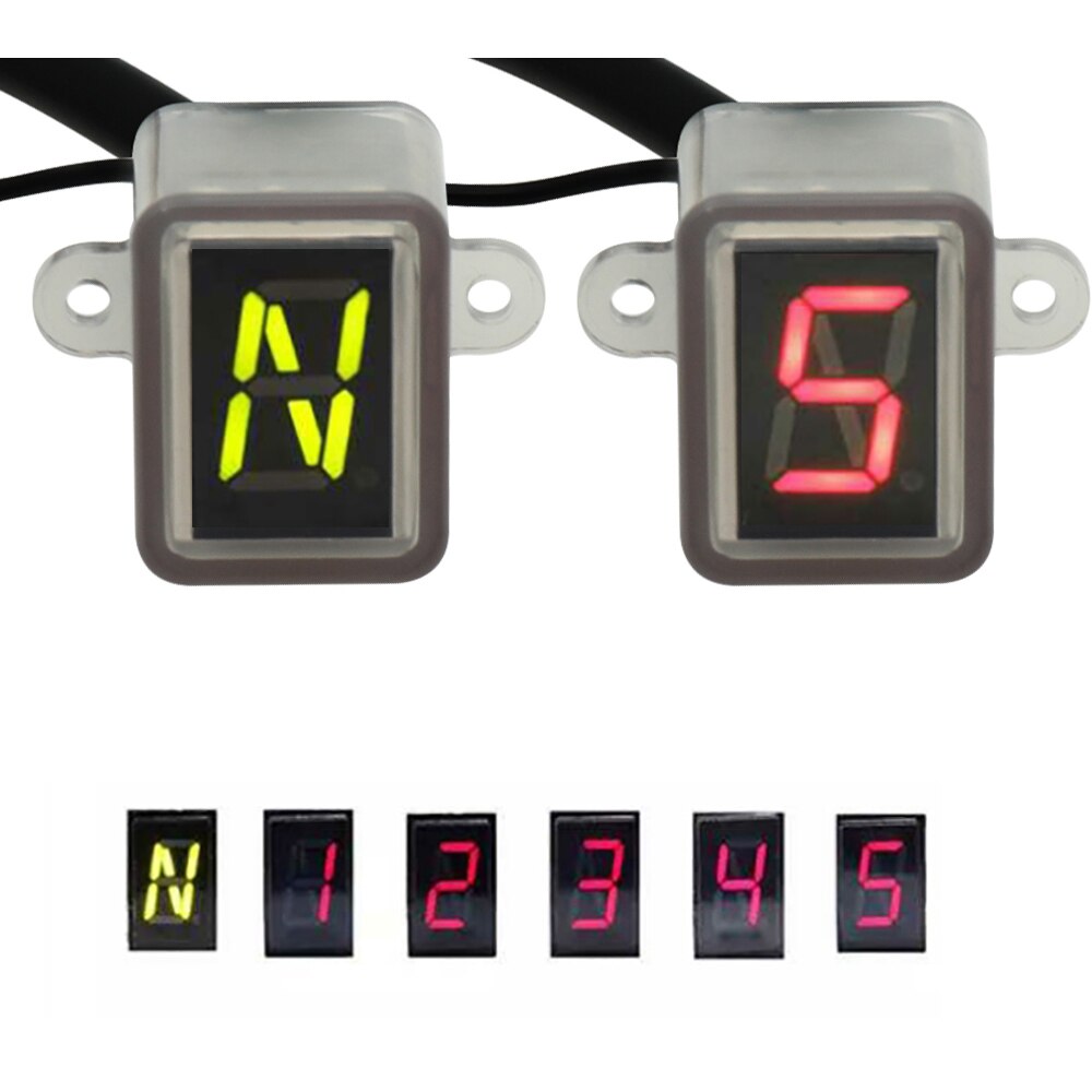 Super 6 Speed display Universal Digital off-road Motorcycle motocross light Neutral Gear Indicator display: 5 gear