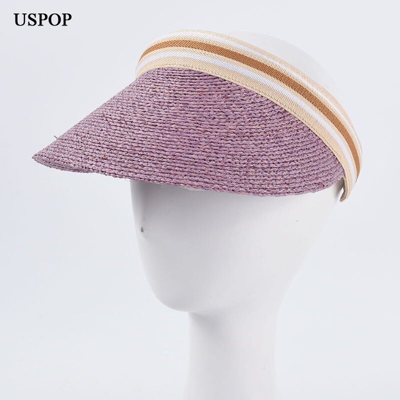 Uspop Colorful Raffia Sun Hats Women Natural Straw Grandado 6440