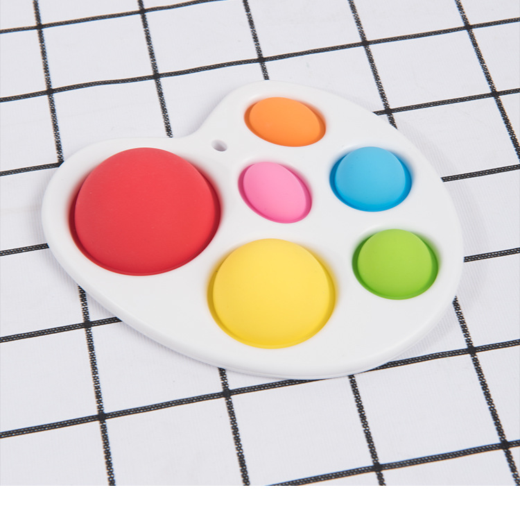 Press Color Ball Fun Toys Infant Teething Decompression Toys Children Press Hand Grip Board