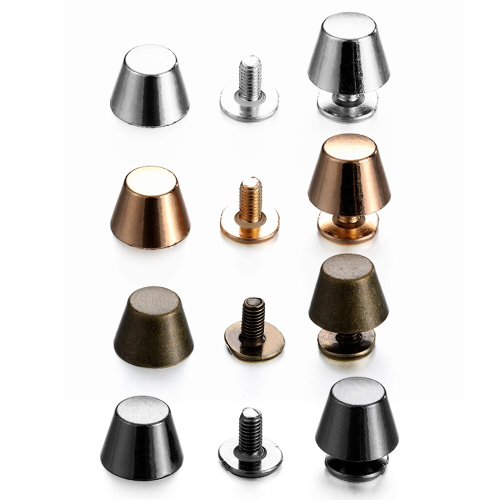 10Set 10/12Mm Band Klinknagels Solid Nail Bolt Ronde Kop Schroeven Emmer Dome Lederen Craft Kleding/tas/Schoenen Doek Knop Metal Nail