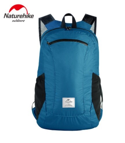 NatureHike Outdoor Folding Ultra Light Waterproof 30D Backpacks Wear-Resisting Travel camping Hiking Backpack portable foldable: Blue 18L