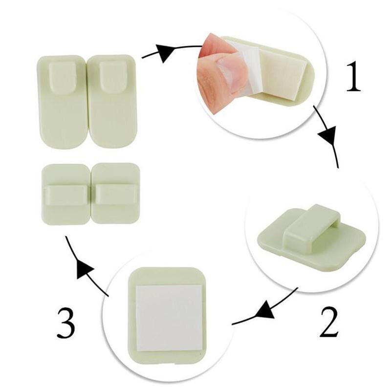 4 Teile/satz Kunststoff Haken Klebrigen Haken einstellen Schlüssel Praktische Klimaanlage TV Aufhänger Starke Fernbedienung Halfter Zauberstab Luft Lagerung K6S2