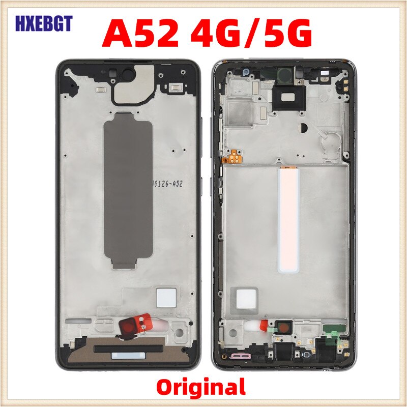 Per Samsung A52 4G/5G SM-A526 schermo del telefono piastra pannello LCD cornice frontale alloggiamento telaio centrale parti di riparazione