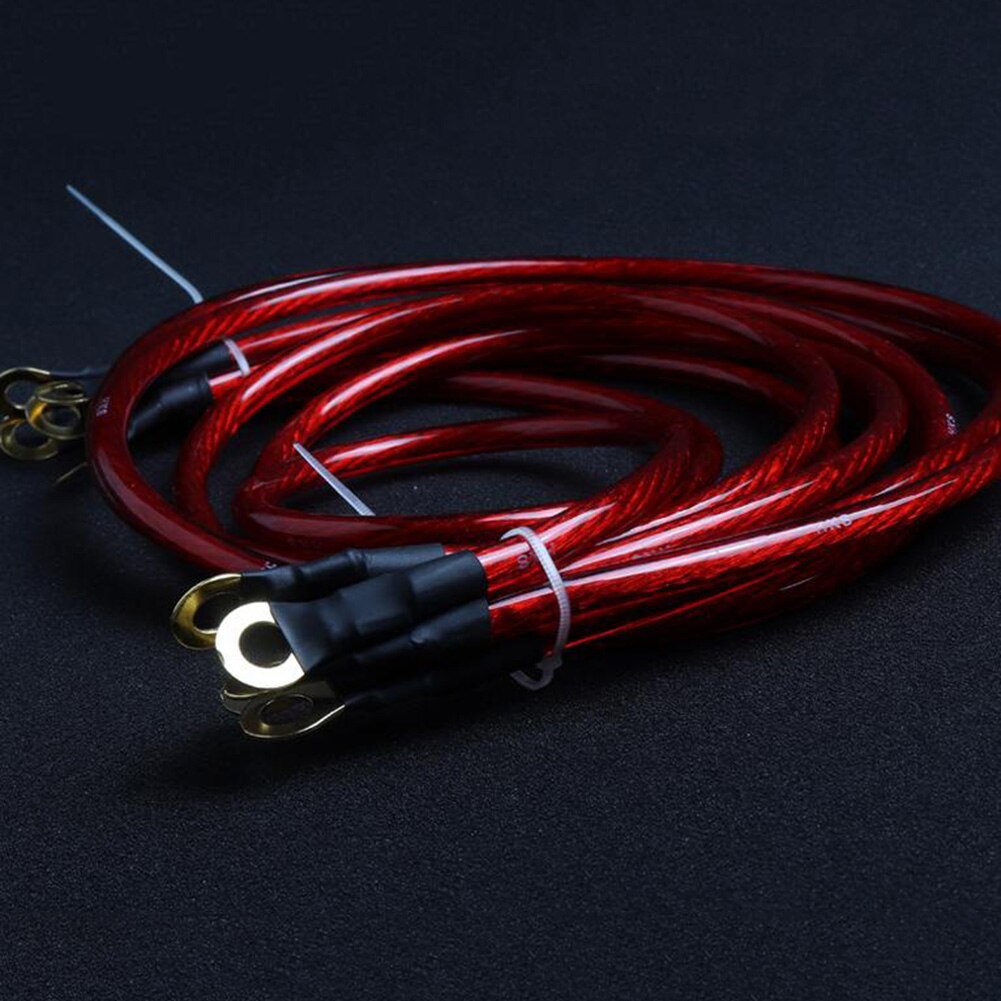 5 X Red Increase Horsepower Ground Wire 5-Point Car High Performance Grounding Earth Cable Wire Parts Kits