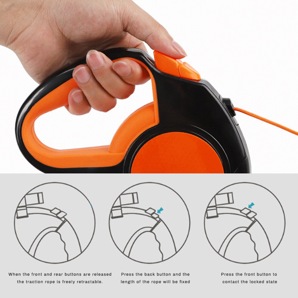 3/5/8 Meter Reflective Auto Retractable Dog Leash Portable Pet Puppy Traction Rope Walking Lead Leashes