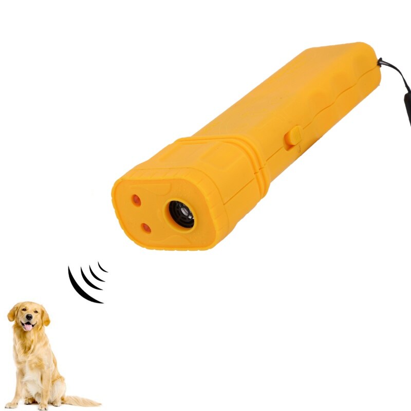 Ultraschall Hund Ausbildung Gerät mit LED Licht 3 in 1 Anti Gebell Stoppen Rinde Handheld Hund Schulungen Keine Batterie oben 3 farben