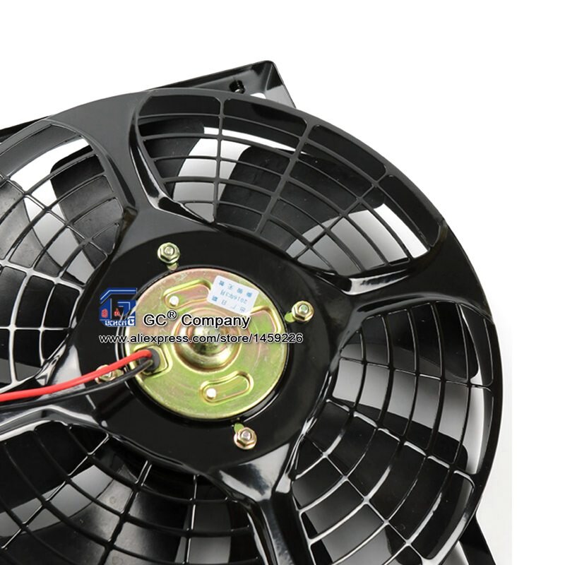 Universal 10 inch Radiator Fan 12V 24V Slim Radiator Electric Cooling Fan A/C AC Auto Air Conditioning Truck Car Vehicle