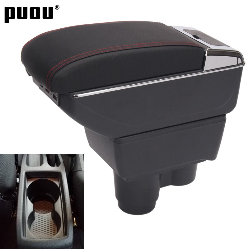 Pour Renault Dacia Duster 2 3 Boîte D&#39;accoudoir De rangement de la Console centrale Voiture Accessoires Cendrier PU Porte-Gobelet USB