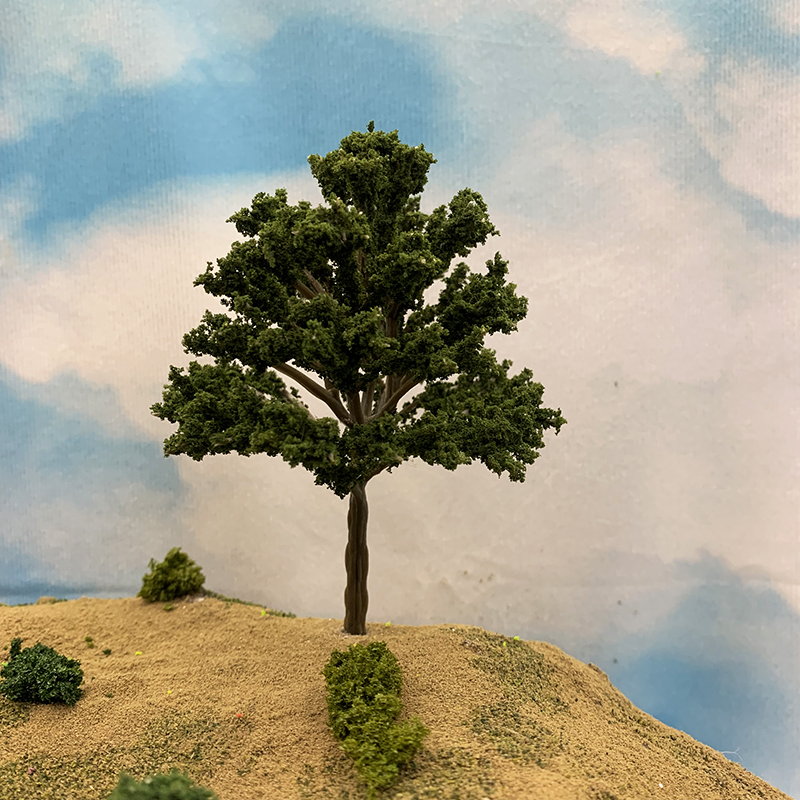 4PCS/PACK 12cm HO Scale Model Trees Train Park Railroad Railway Layout Diorama Wargame Scenery Toys Model Accessories: 7.5cm Forest Green