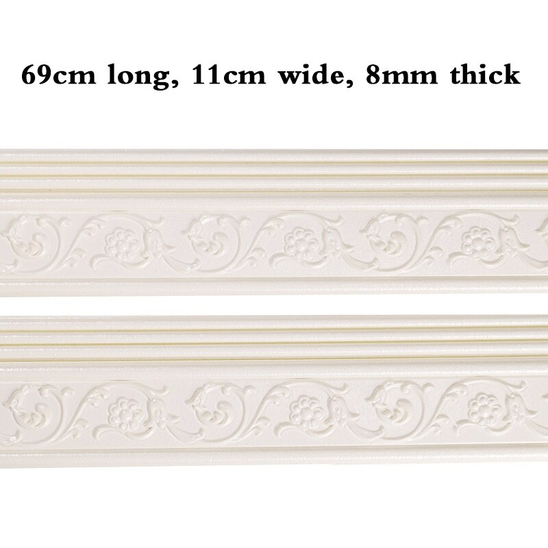 3D Embossed Wallpapers Waist Line Living Room Bedroom Baseboard Self Adhesive Wallpaper Borders Foam Background Baseboard Decor