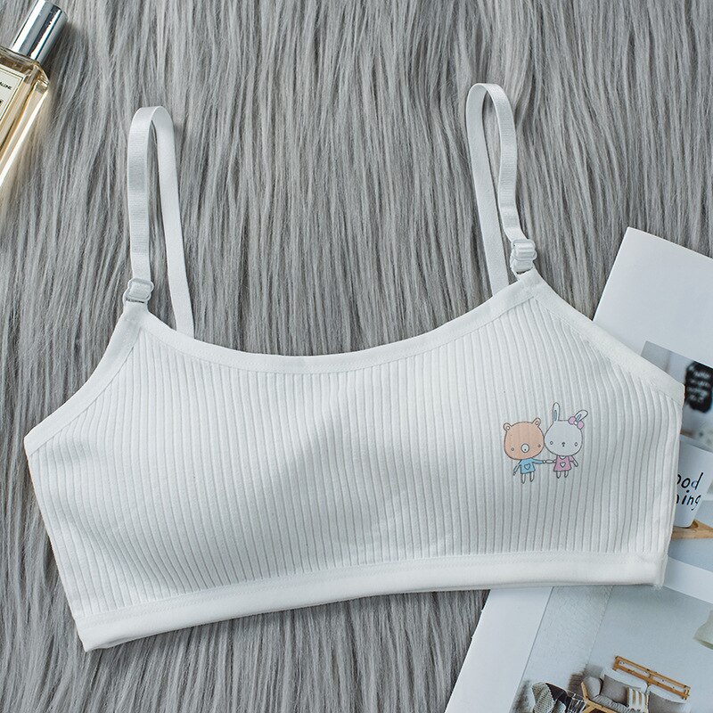 Sujetadores deportivos para niñas, ropa interior de entrenamiento, de algodón, Tops de tubo, de 8 a 16 años