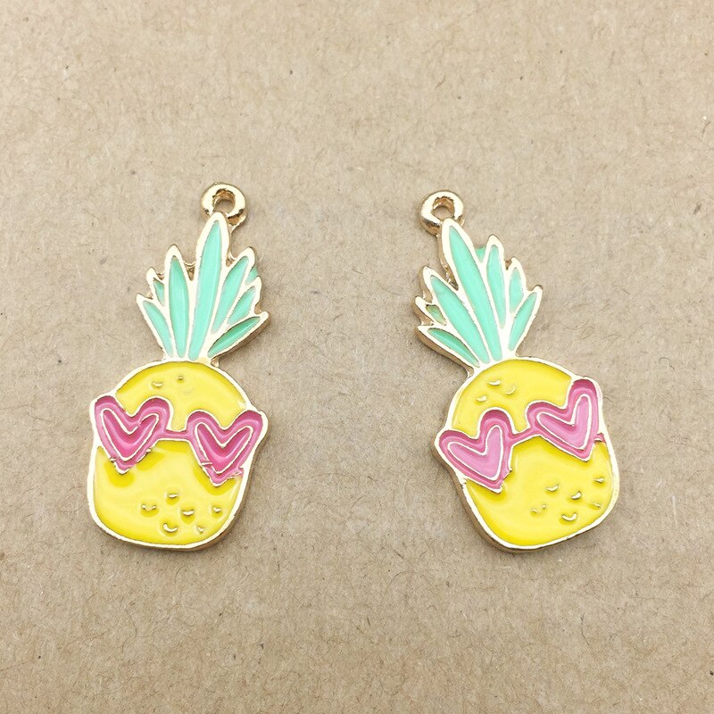 10 Pcs Cake Charm Hart Ananas Horse Charms Voor Sieraden Maken En Crafting Oorbel Charme
