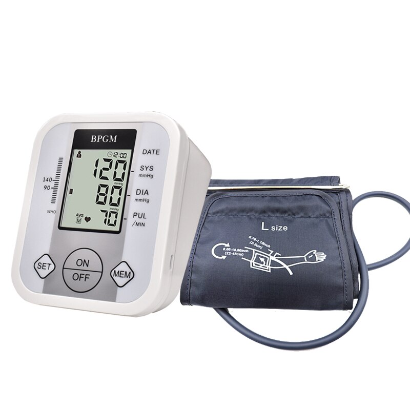 Arm Type Elektronische Bloeddrukmeter Automatische Digitale Bovenarm Bloeddrukmeter Machine Heart Beat Rate Pulse Meter