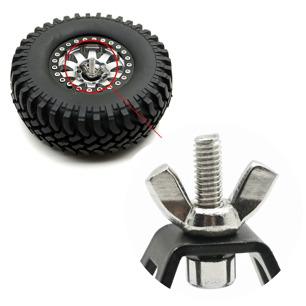 AXSPEED-Pneumático de repuesto de Metal, soporte de rueda para Axial SCX10 D90 Tamiya CC01 1/10 coche trepador de control remoto, modelo