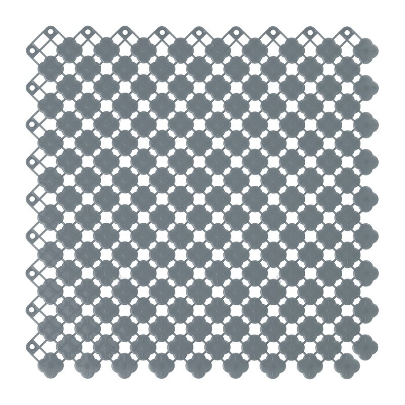 25*25cm Anti Slip Bathroom Mat Bath Shower Safe Floor Mat Bathtub Mat Splicing Clippable Flexible Soft Bathroom Rug Foot Massage: Gray