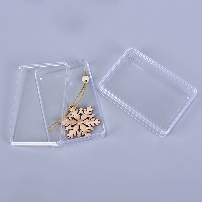 2 stk gennemsigtige plastik æsker spillekort container opbevaring kuffert pakning spil kort box til poker 9.3cm x 6.3cm x 2.2cm: Default Title