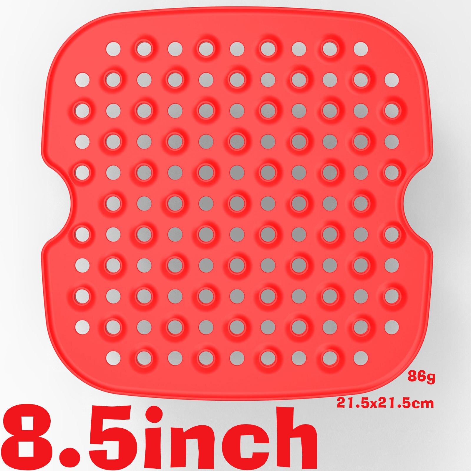 Air Fryer Liner Air Fryer Mat Food Grade Non-Stick Silicone Fryer Basket For 7.5~9-Inch Air Fryers Steamers Kitchen Accessories: 11