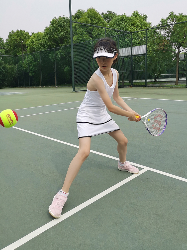 Falda deportiva para niñas, traje de tenis de secado rápido, falda de bádminton, chaleco de una pieza, novedad de 2022