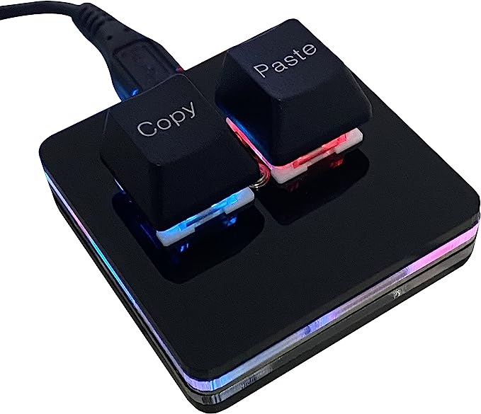 Kopie Plakken 2 Toetsen Toetsenbord SAYO OSU Toetsenbord Hotswap Mechanische Gaming Toetsenbord Schakelaar RGB Backlit Mini USB Toetsenbord Voor Macros: Bruin