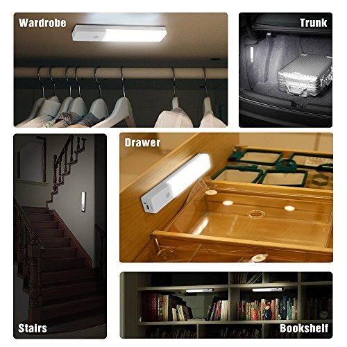 Lightinbox Oplaadbare Draadloze Led Motion Sensor Nachtlampje, Stick-On Overal Onder Kabinet Led Light W/Magneet