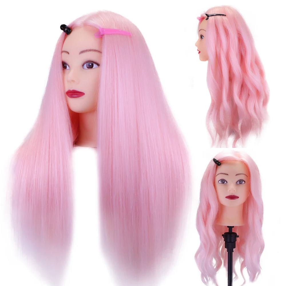 85%Real Hair Doll Head For Hairstyle Training Head Kit Mannequin Head Styling To Practice Curl Iron Straighten